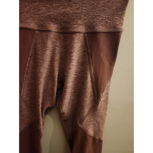 Beyond Yoga High Rise Color Block Leggings Brick Brown Size S - Picture 2 of 5